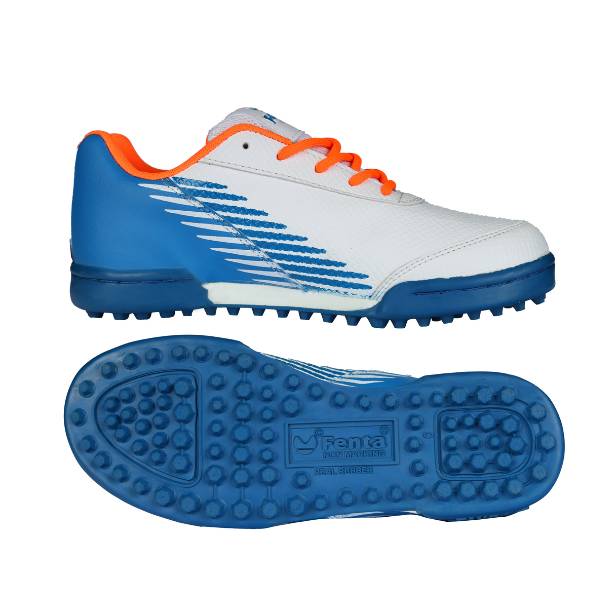 Fenta COUNTY: Lightweight White PU-PVC Shoe with Durable Rubber Cup Sole