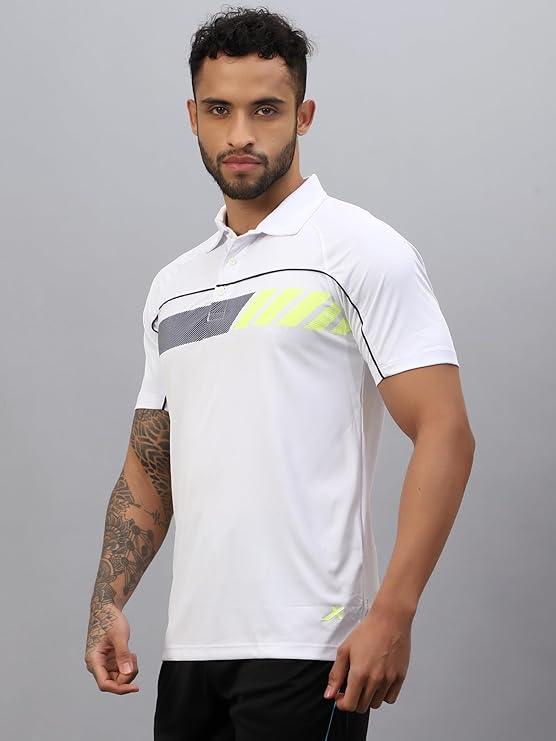 Vector X Mens Printed Polo Collar Neck Stylish Polyester T-Shirts