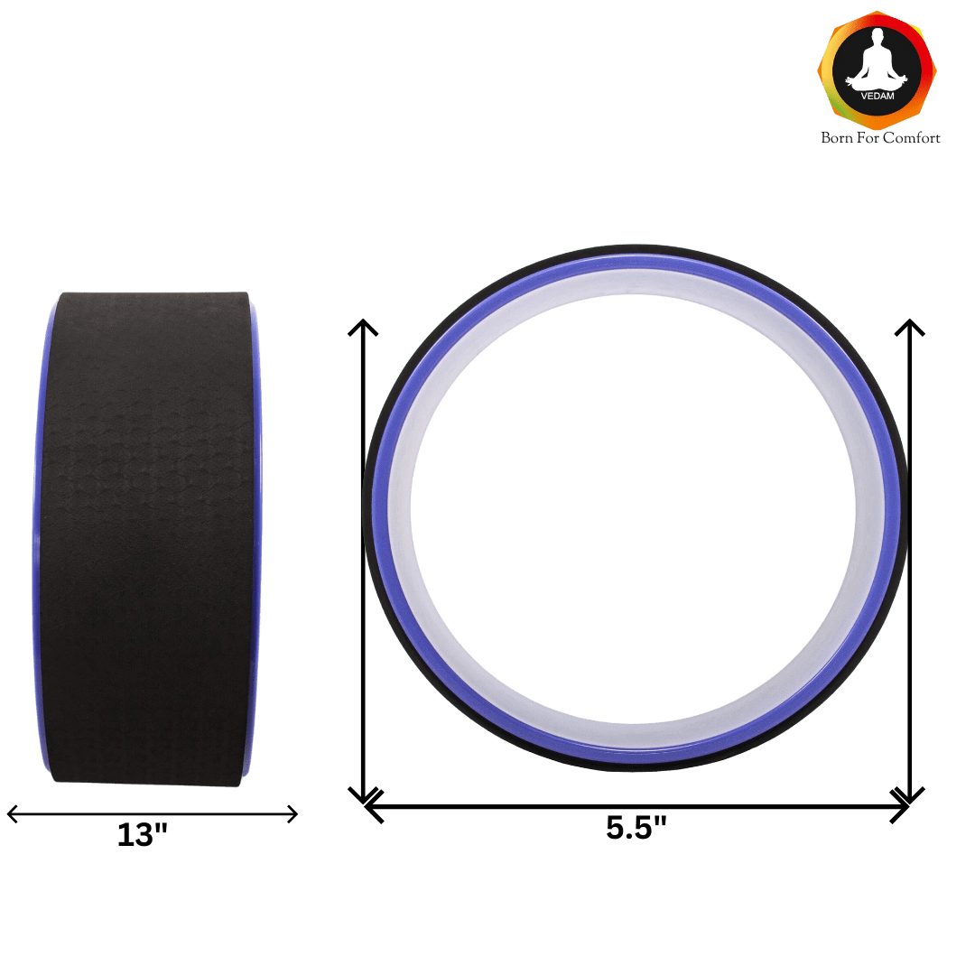 Vedam Yoga Wheel 13 x 5.5 in (Purple/black)