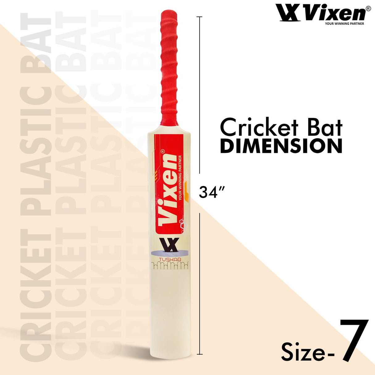 VIXEN CRICKET PLASTIC BAT TUSKAR