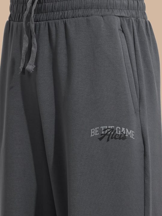 Grey Straight Fit Track pant