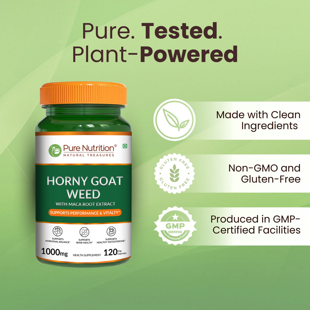 Horny Goat Weed with Maca Root 120 Veg Tablets | Vitality & Stamina