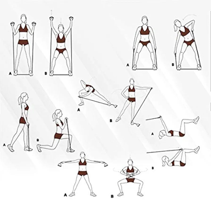 COUGAR Latex New Pro Toning Tube Resistance Band Set with Handles