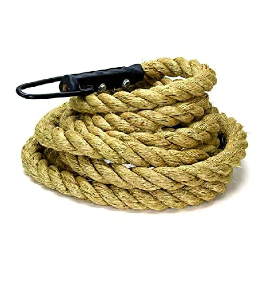 Cougar Climbing Rope, Home Exercise Rope, Core Training Skipping Rope 15 ft Crossfit Braided Rope, Indoor and Outdoor Easy Grip Jute Rope