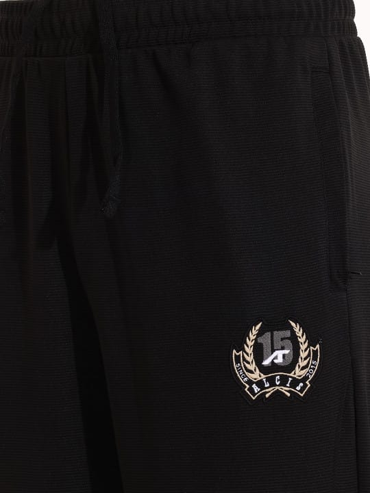 Black Slant Panel Track Pant