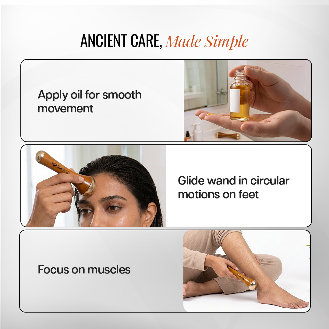 Kansa Wand Massager for face,Body & Foot