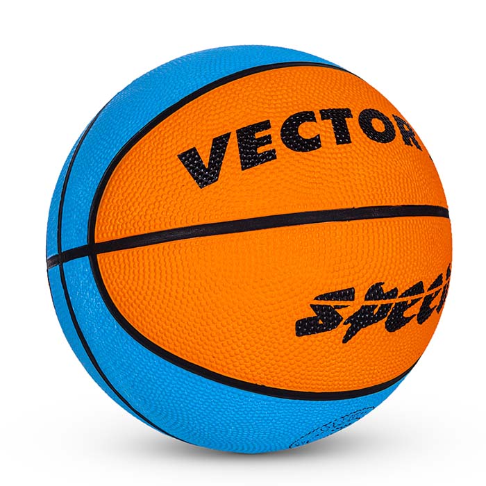 Vector X 8 Panel Speed Rubber Moulded Indoor/Outdoor Basketball with Butyl Bladder (Suitable for Practice/Match/Training) + Free Air Needle