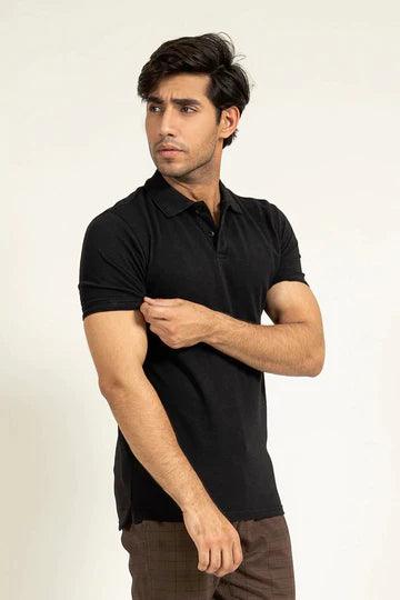 Black Pleated Collar Polo | Cougar - KIBI SPORTS