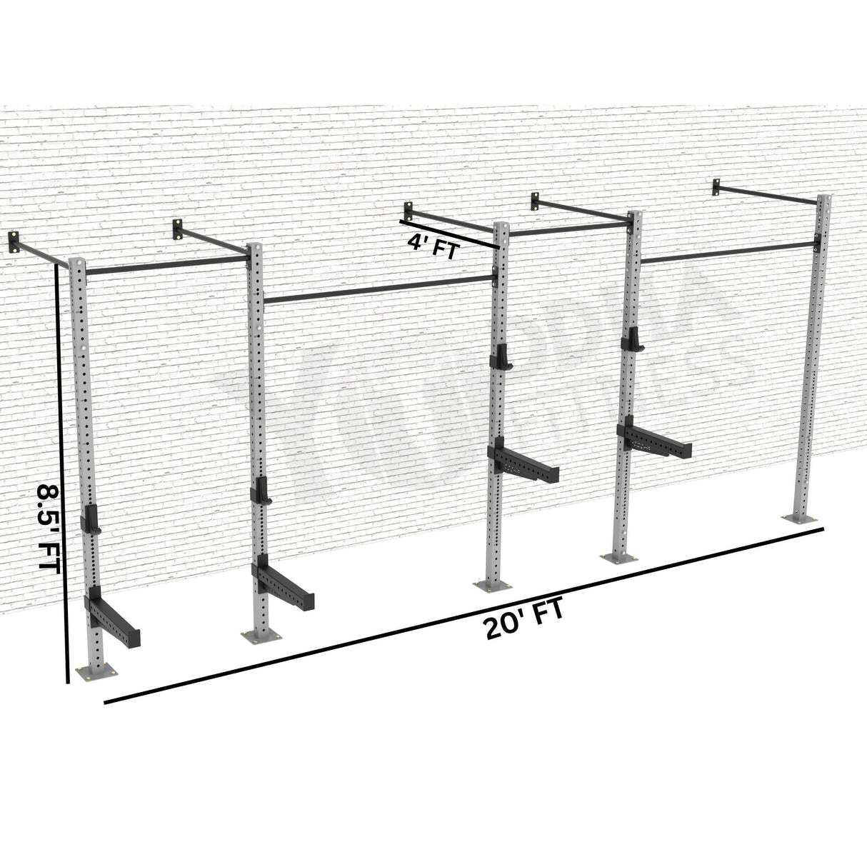 Wall Mounted CrossFit Rig - 20 Ft