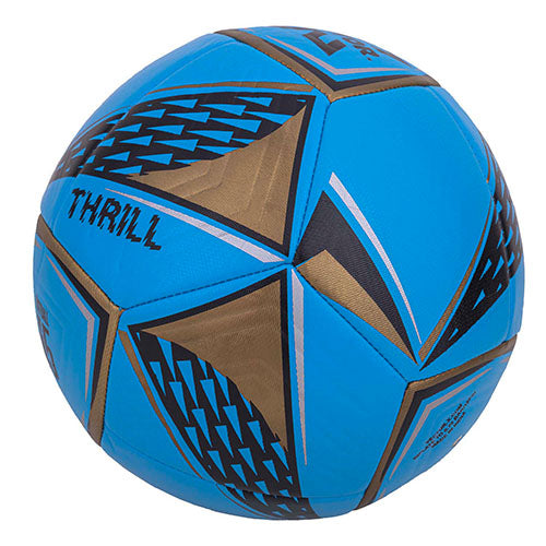 Vector X THRILL 16 Panel EMBOSSED TPU + SR Bladder Machine Stitched Ball|Ideal For Ground, Grass, & Artificial Turf Surface|Match|Training|Practice Soccer Football For Men, Adult, Boys above 15+ Age Size 5