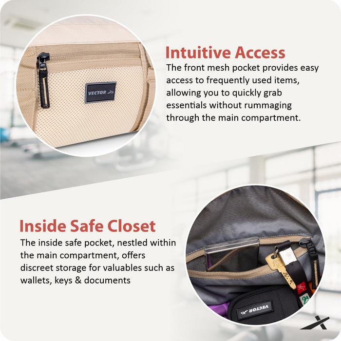 Vector X Tone UP Workout Bag for Sports, Unisex Sports Carry Bag, Adjustable Shoulder Gym Bag and Weekend Travel Bag