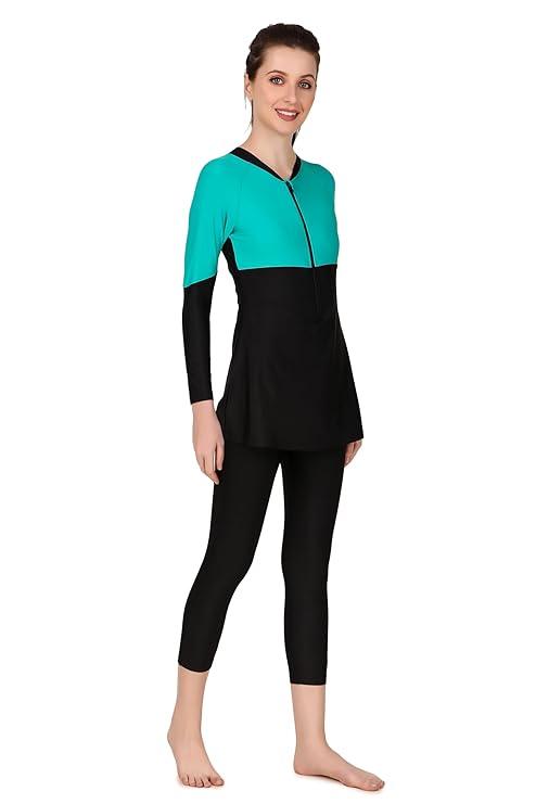 VIVA SWIMMING OWSD-333 Female 3/4 Swim Dress I Womens Swimming Costume I Swimwear for Women I One-Piece Swimsuits I Swimsuit for Women