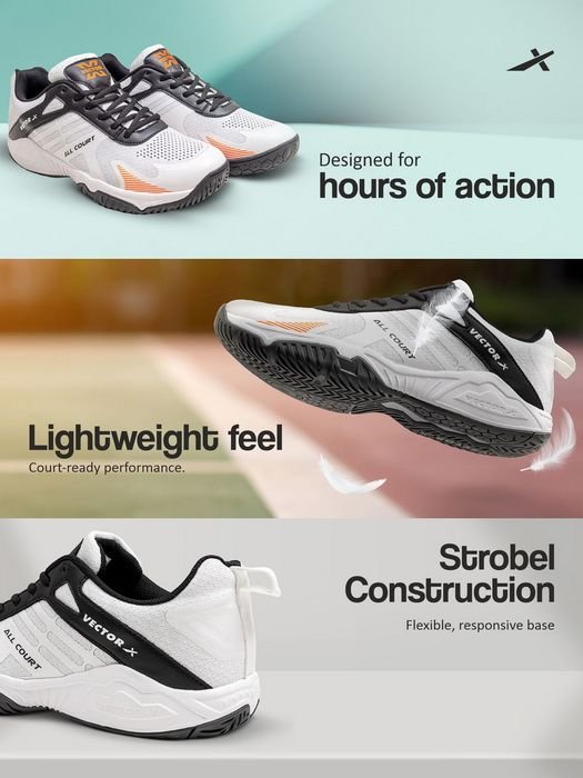 ALL COURT Knitted + TPU Fusing Upper, EVA Midsole, Rubber Sole Footwear sneakers Badminton Shoes For Men