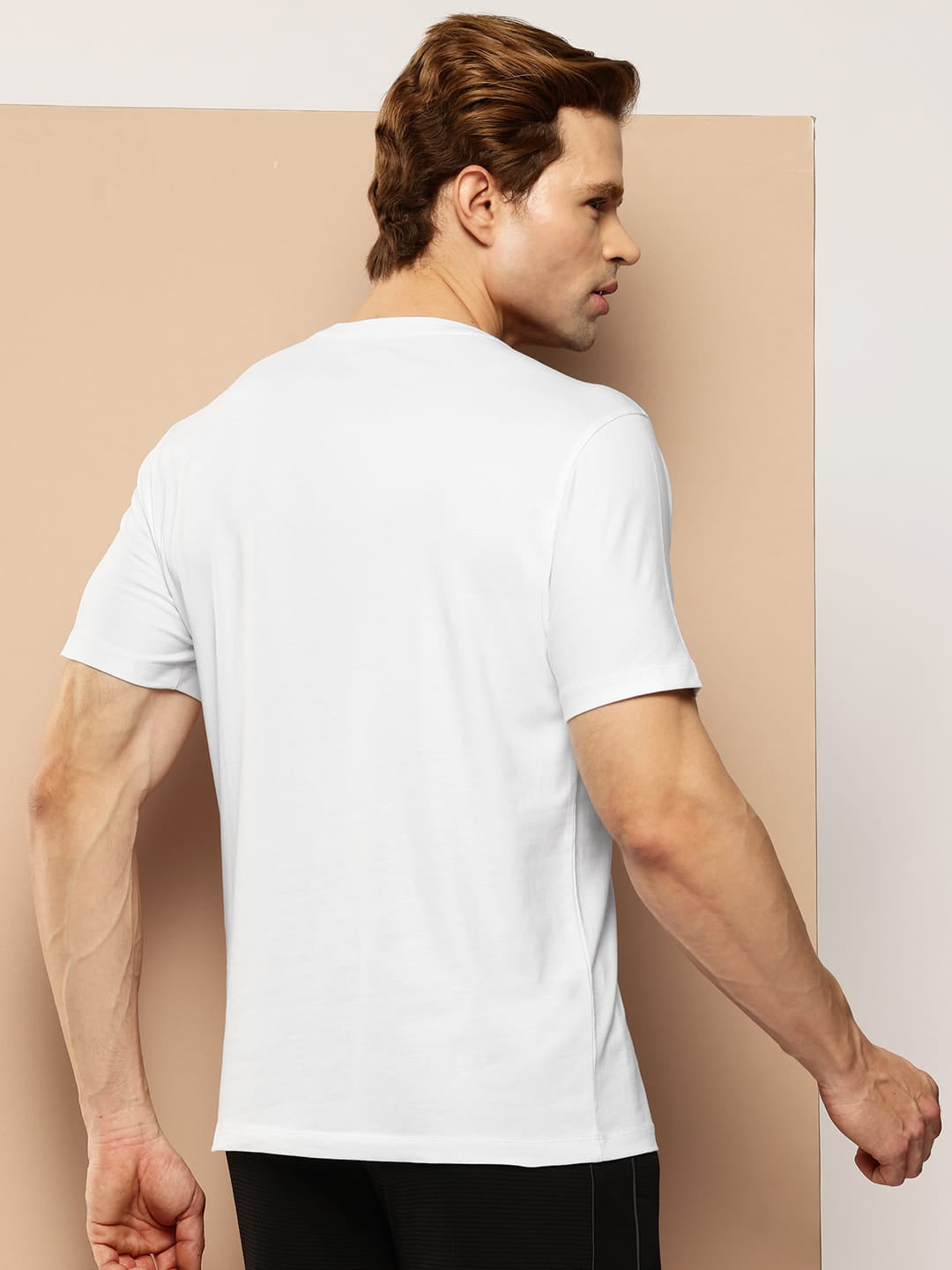 ALCIS MEN WHITE GEOMATRIX GRAPHIC TEE