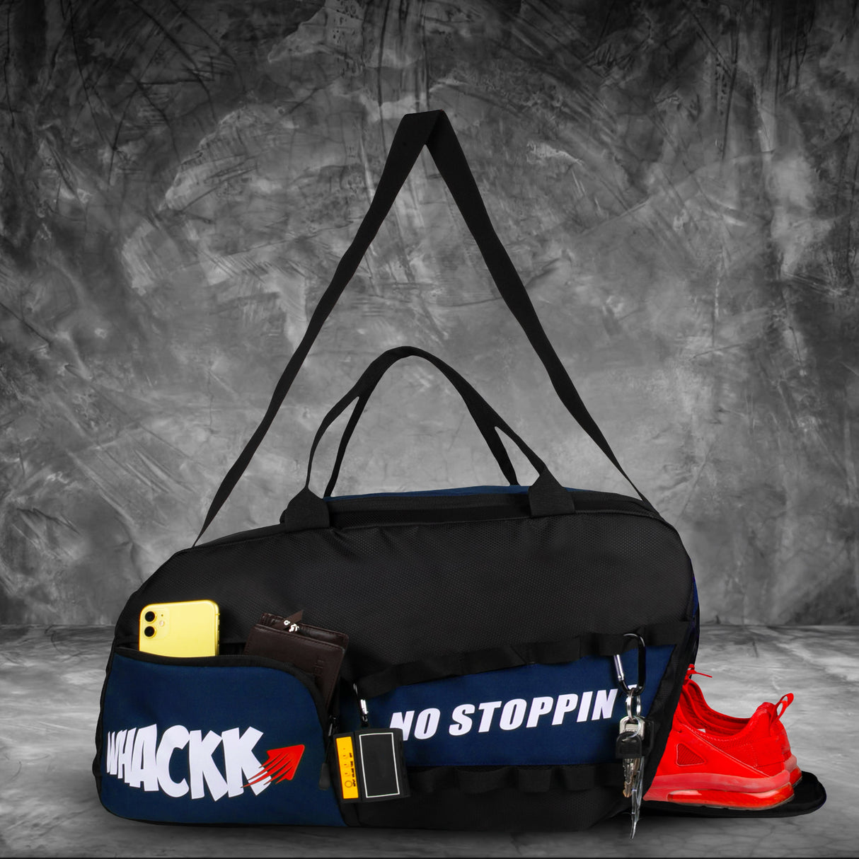 Arnold Blue Black 40L |Gym Fitness Sports Workout Training Sports Travel Duffle Bag with Separate Shoe Pocket | Wet Dry Pocket | Multipurpose |Unisex | Lightweight | Kitbag |for Men Women