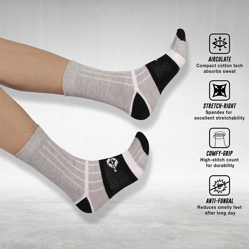 All Day Stripes, Full Calf Socks (Pack of 3)