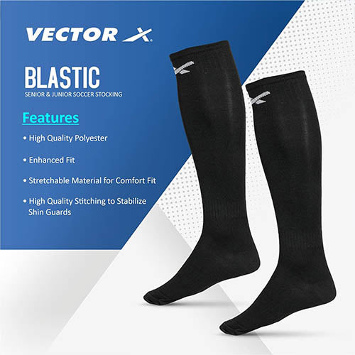 Vector X Mens Nitro-X Synthetic Leather Upper|TPU Sole Football Soccer Shoes/Studs with Socks & Shinguard Combo Walking|Lace-Up|Comfortable Sports Footwear Shoe for Adult, Men Boys