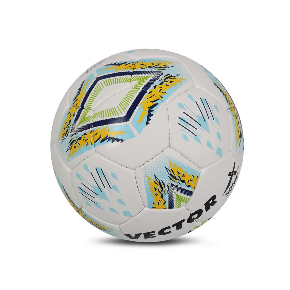Vector X 32 Panel Sonic PU Hand Stitched Indoor/Outdoor Football with Latex Bladder,Suitable for Match and Training for Adults 15+ Years