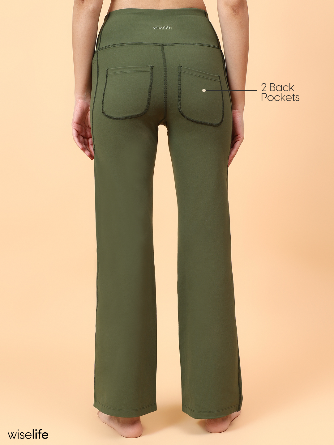 Active Flare Pants (Olive green)