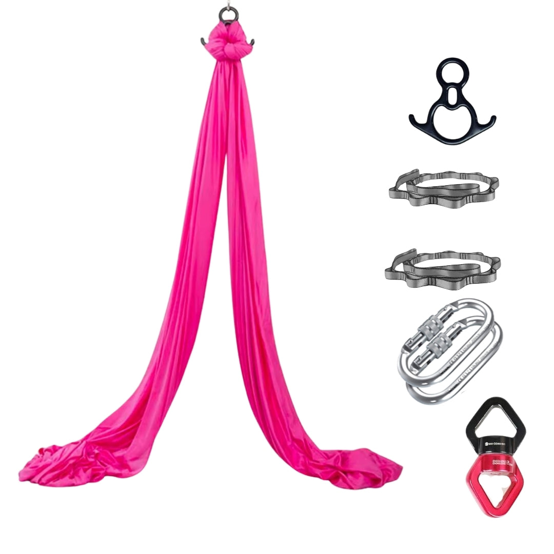 Premium 12 mtr Aerial Yoga hammock – Pink