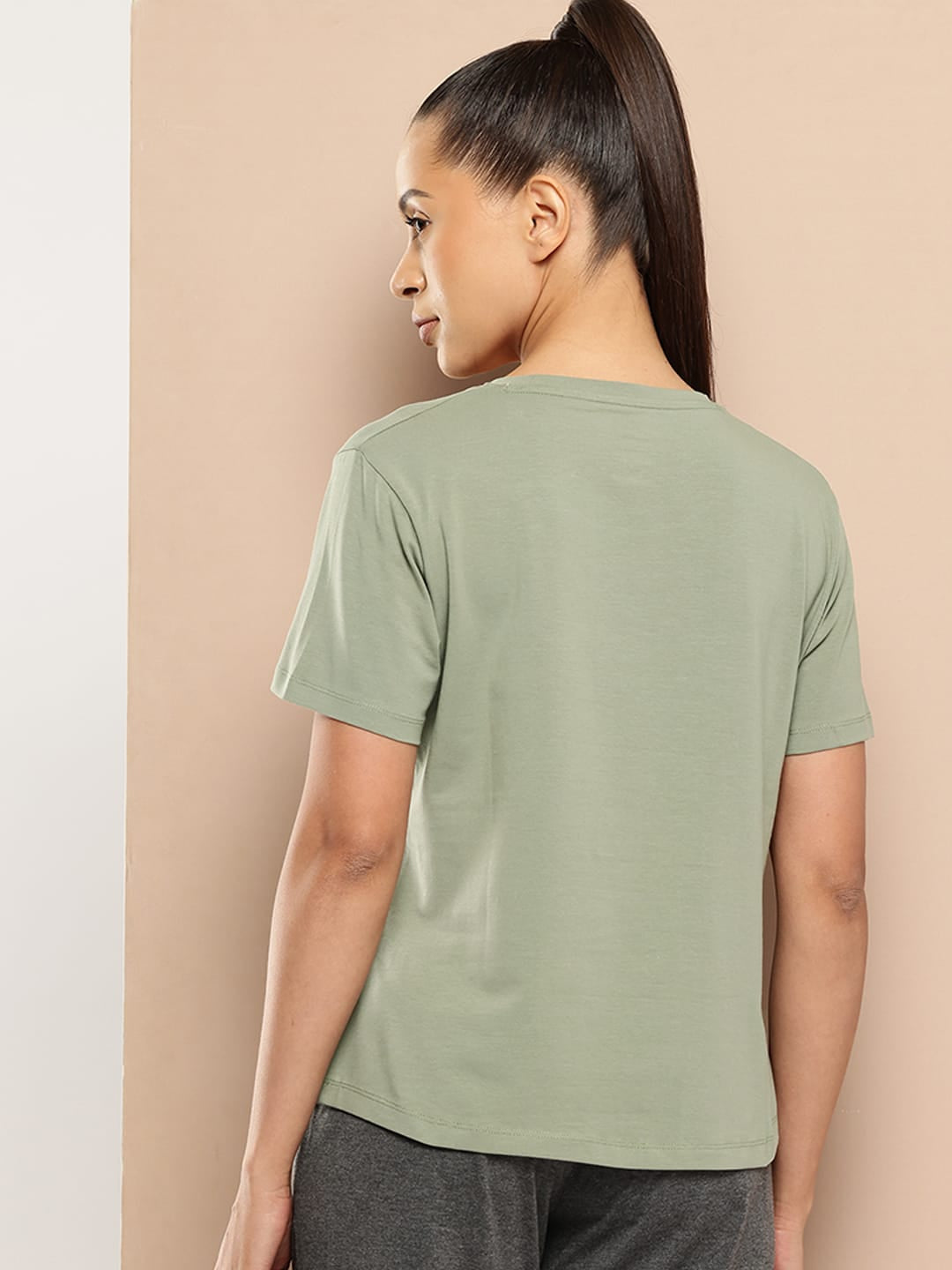 Women's Cotton Lycra Tee Green