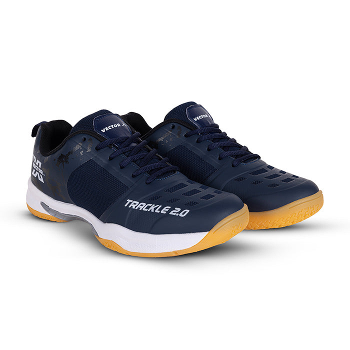 Vector X Trackle 2.0 Unisex Badminton Shoes|Indoor Outdoor Court Sneaker|Breathable Mesh with TPU Fusing Upper + Rubber Outsole for superior grip|Boots for Men Women Adult Youth