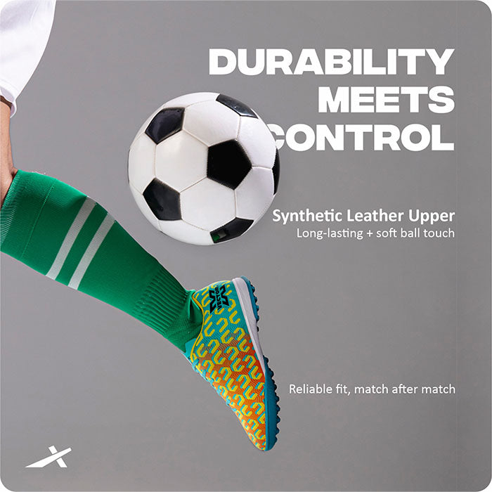 Vector X Rider PLus Unisex Futsal Soccer Cleats Shoes Lightweight Durable Indoor Court Sneaker Synthetic Upper + Rubber Outsole for superior grip|Football Boots for Men Women Adult Youth