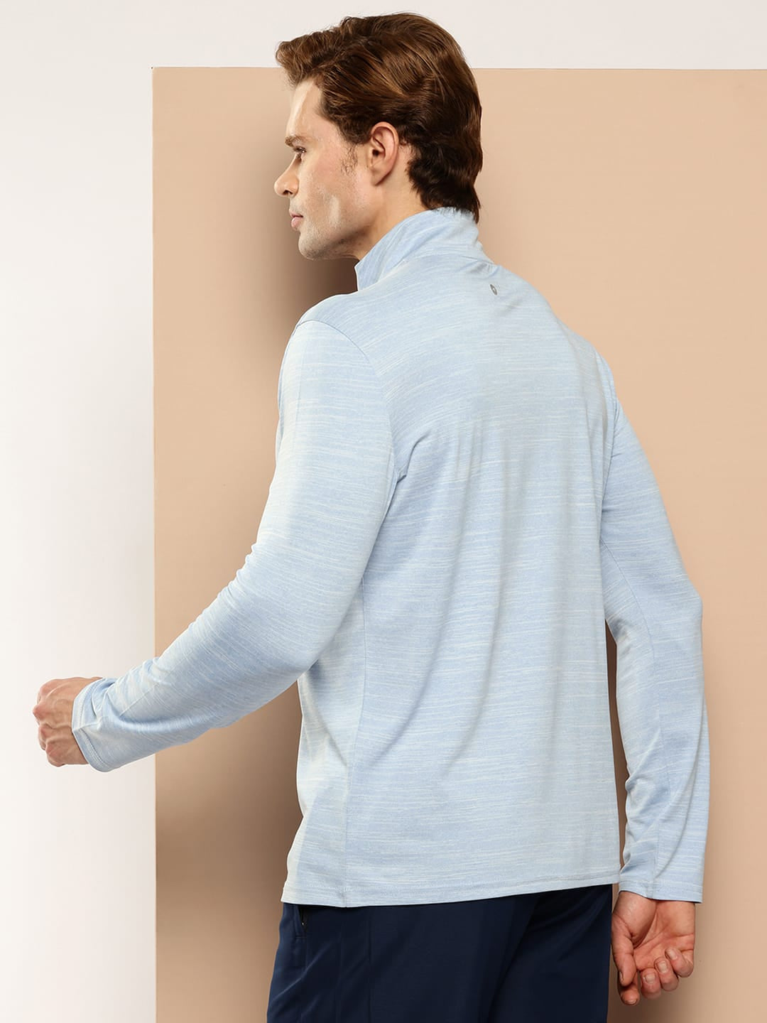 ALCIS MEN BLUE ZIPFLEX TEE