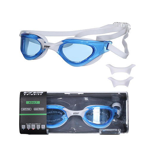 Viva Swimming Gravity Two Piece Professional Goggle with Addiional Nose Bridge Swim Goggle with Ultra Wide View Anti-Fog UV Protection for Professional Swimmers