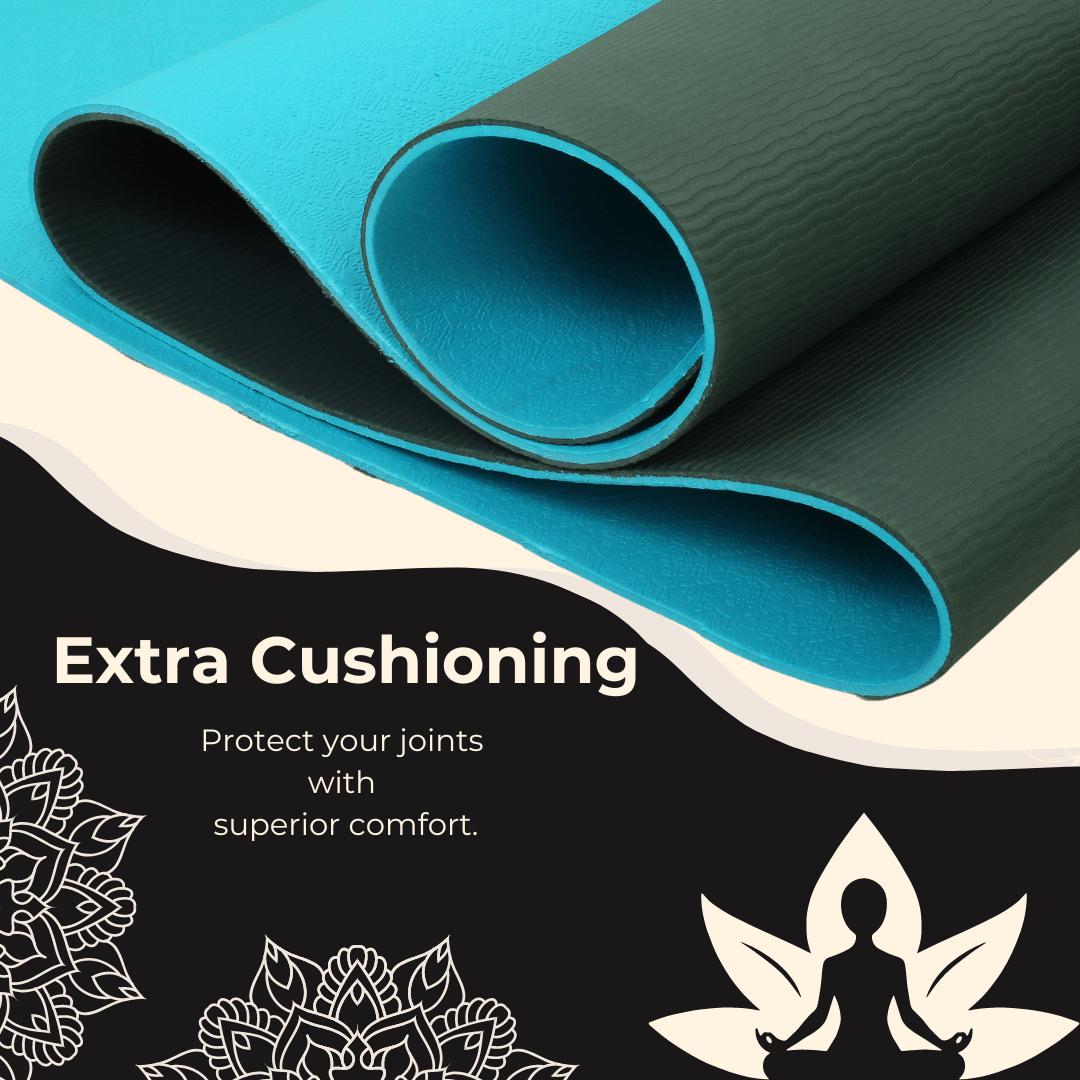 Vedam 6mm TPE Material Yoga and Exercise Mat (Blue)