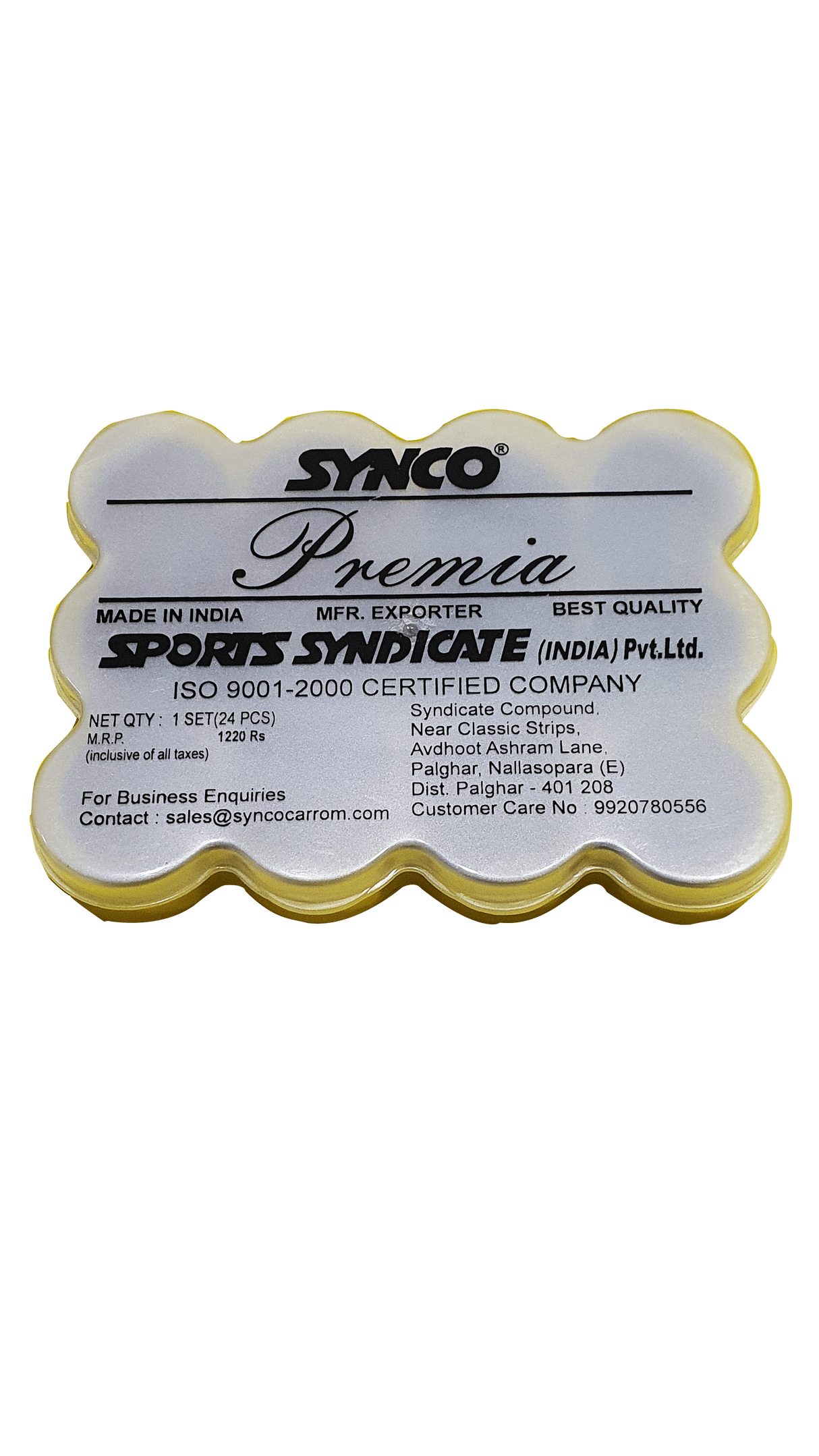 Synco Premia Carrom Board Coins in PVC Box