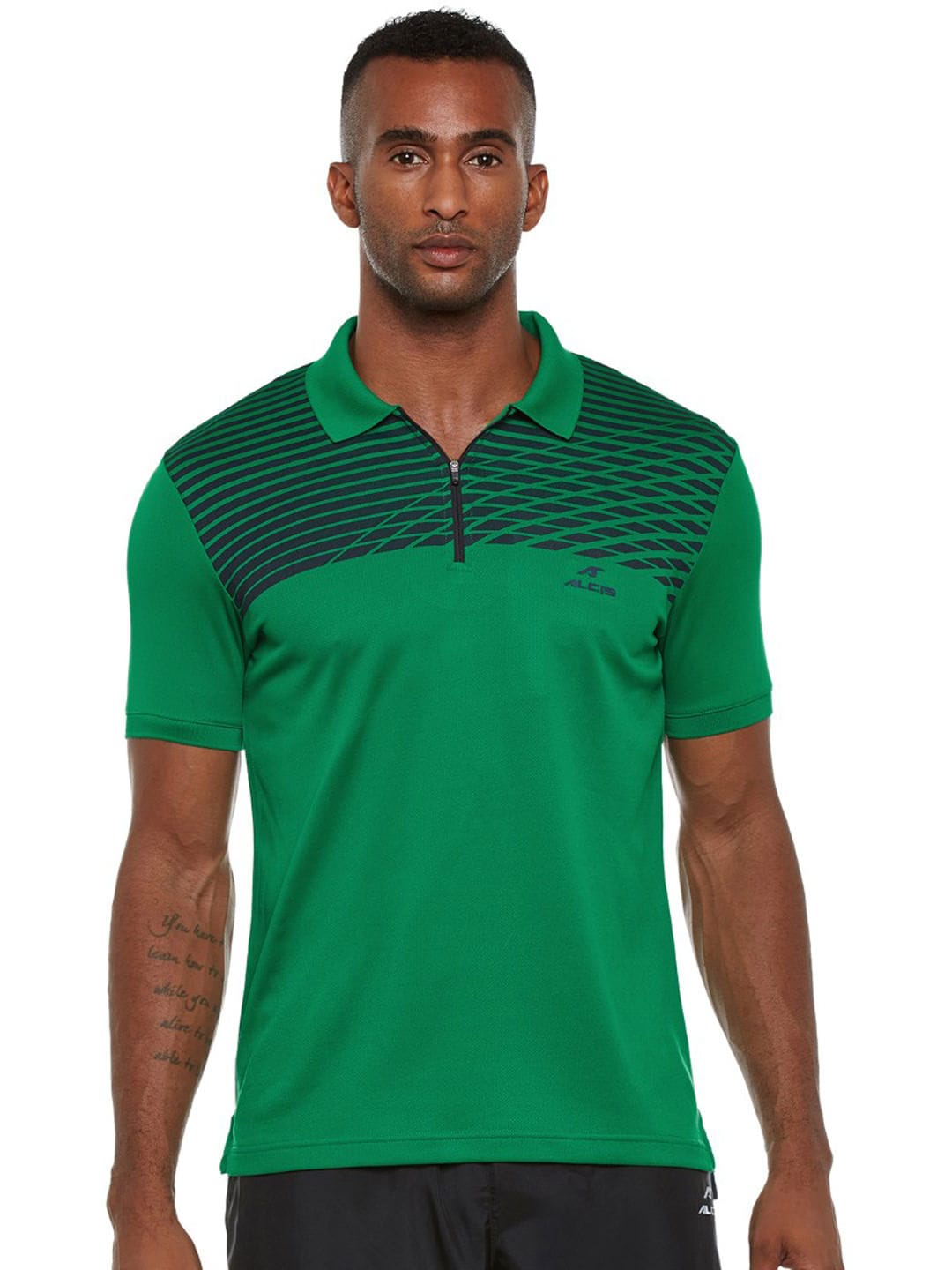 Alcis Mens Green Polo T-shirt 505MPO363