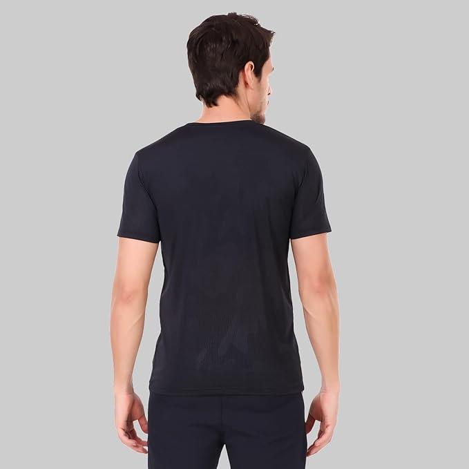 Vector X OMT-168 Mens Wear Polyester Solid Round Neck Half Sleeves T-shirt For Court Games, Cricket, Golf, Running, Training, Athletic Sports Moisture Wicking Tshirt