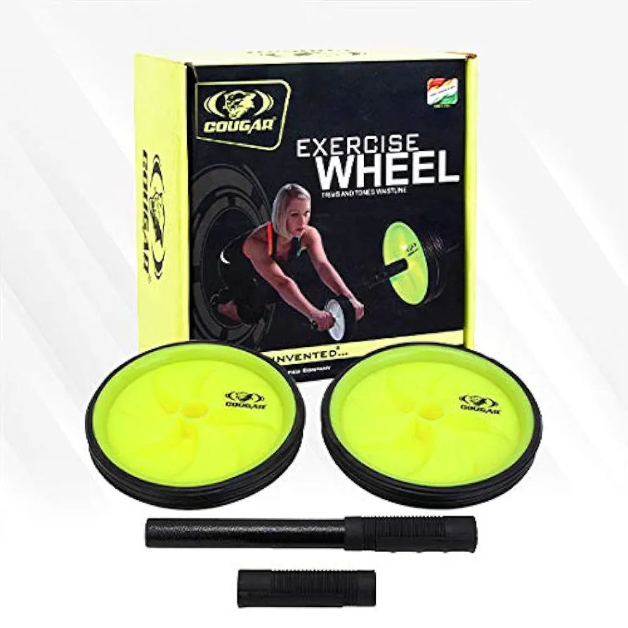 Cougar Dual Wide Ab Roller Wheel for Abs Workouts/Home Gym Abdominal Exercise/Core Workouts for Men and Women