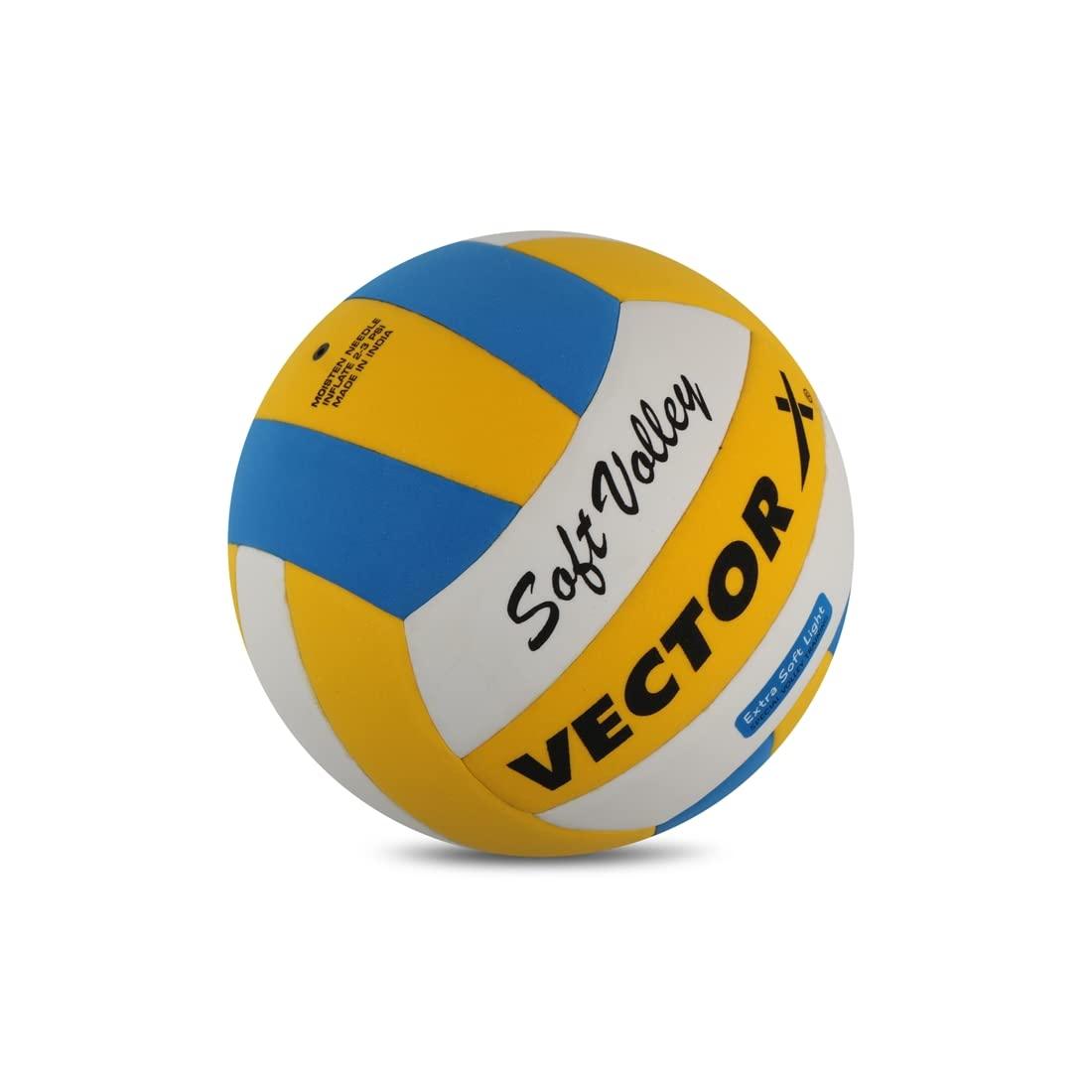 Vector X Soft Volley EVA Foam Laminated Volleyball (18 panels) Size : 4