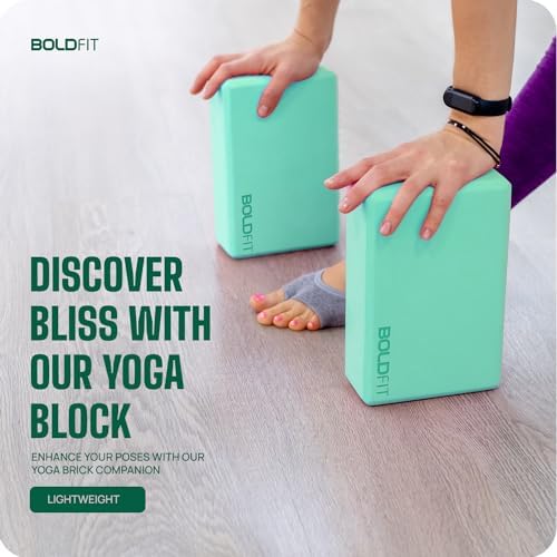 Boldfit Yoga Blocks Set of 2 and Belt | Kibi Sports Boldfit