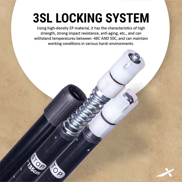 Vector X Trekking Poles Shock Absorbing Adjustable Hiking or Walking Sticks for Hiking Collapsible Strong,Lightweight Walking Pole, All Terrain Accessories and Carry Bag