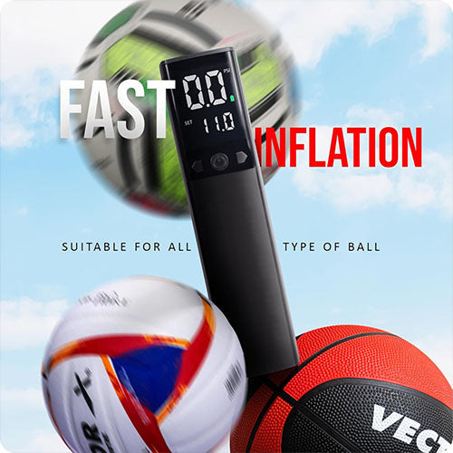 Vector X Electric Air Ball Pump, Ball Pump for Sports Ballswith LCD Display,2000 MAH Power, Chargebale Battery, Automatic, Air Pumps for Soccer Basketball Volleyball Rugby with Needles Accessories
