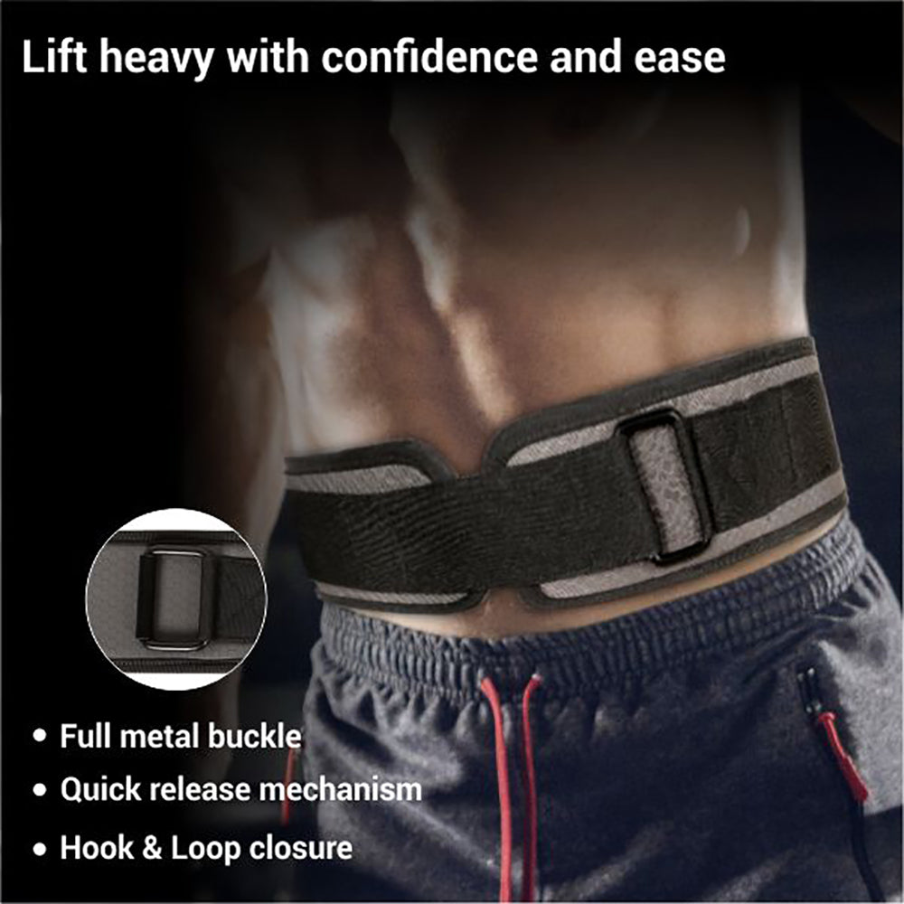 Nivia 5" Quick-Lock Gym Belt Weightlifting Gym Belt