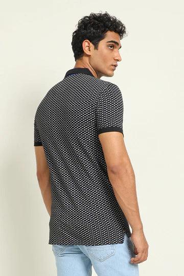 Black CGR Printed Polo - KIBI SPORTS