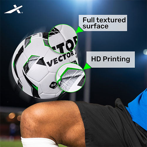 Vector X Orion TPU with SR Bladder Machine Stitched Indoor Outdoor Water-Resistant Football + Pump + Free Air Needle, Suitable for Match and Training Adults 15+ Years Boys Size 5