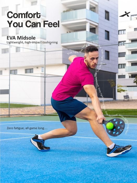ALL COURT Knitted + TPU Fusing Upper, EVA Midsole, Rubber Sole Footwear sneakers Badminton Shoes For Men