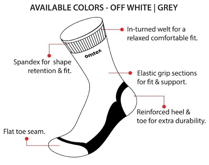 ACE PLUS SPORTS SOCKS OFFWHITE FS - PACK OF 2 -Free Size
