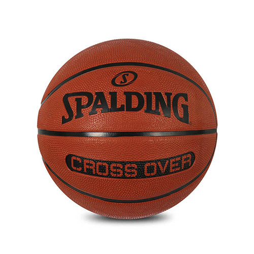 Spalding Crossover Rubber Moulded Indoor/Outdoor Basketball With Rubber Bladder, Brown, Size: 7 (Suitable for Practice/Match/Training) + Free Air Needle