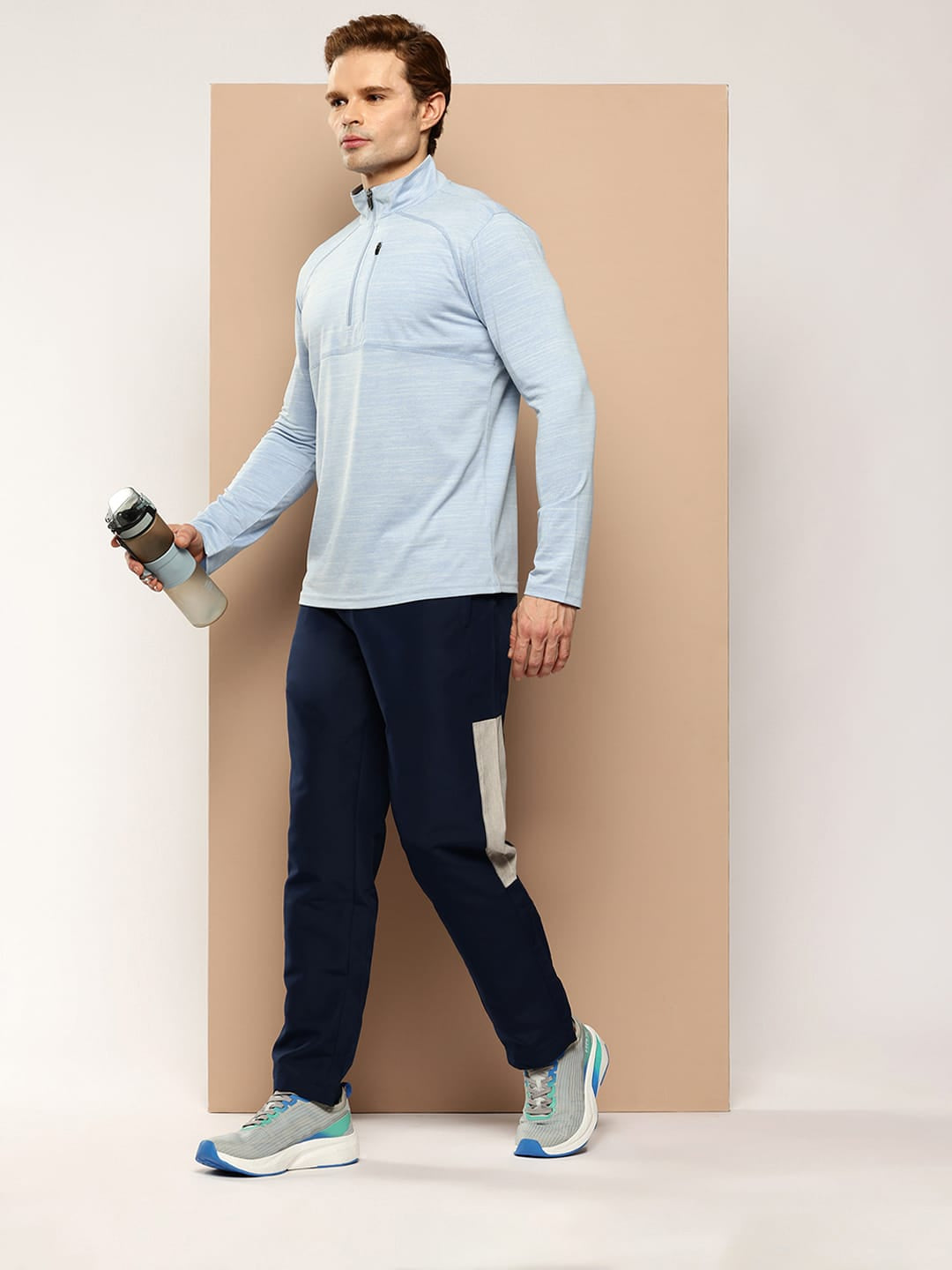 ALCIS MEN BLUE ZIPFLEX TEE