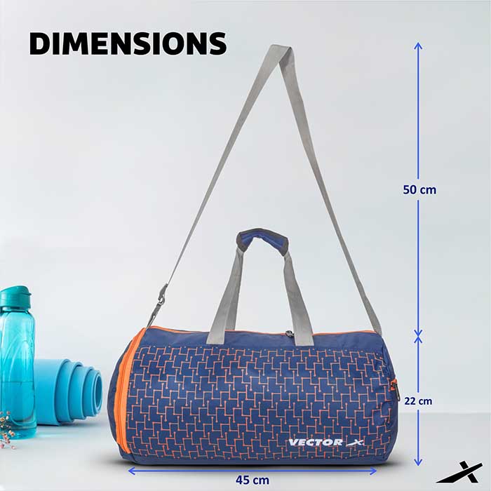 Vector X Vibe 26 LTR Duffle Gym Bag for Men & Women |Adjustable Shoulder Bag |Water Resistant |Sports & Travel Bag with Shoe Compartment & Side Pocket