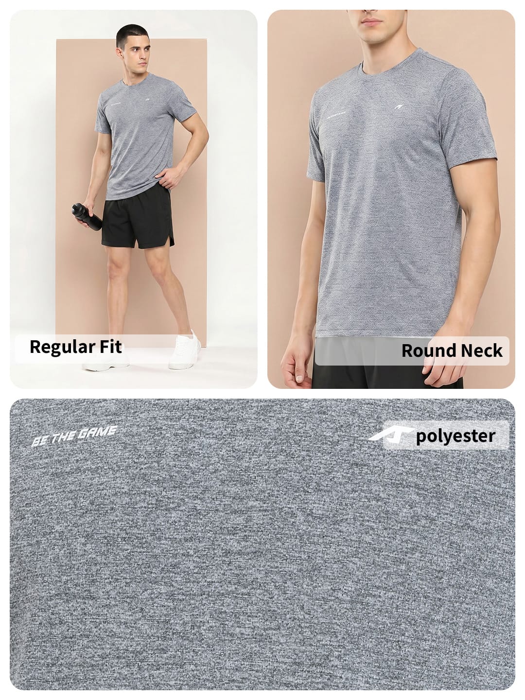 ALCIS MEN GREY SWIFT TEE