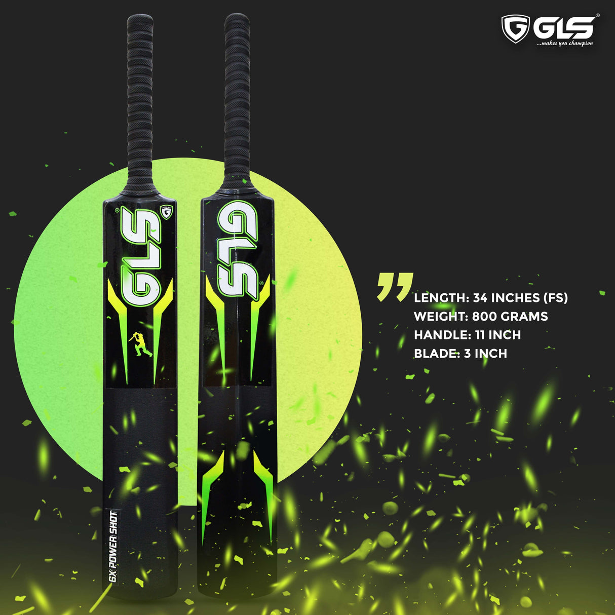 GLS Phantom Black Plastic Bat