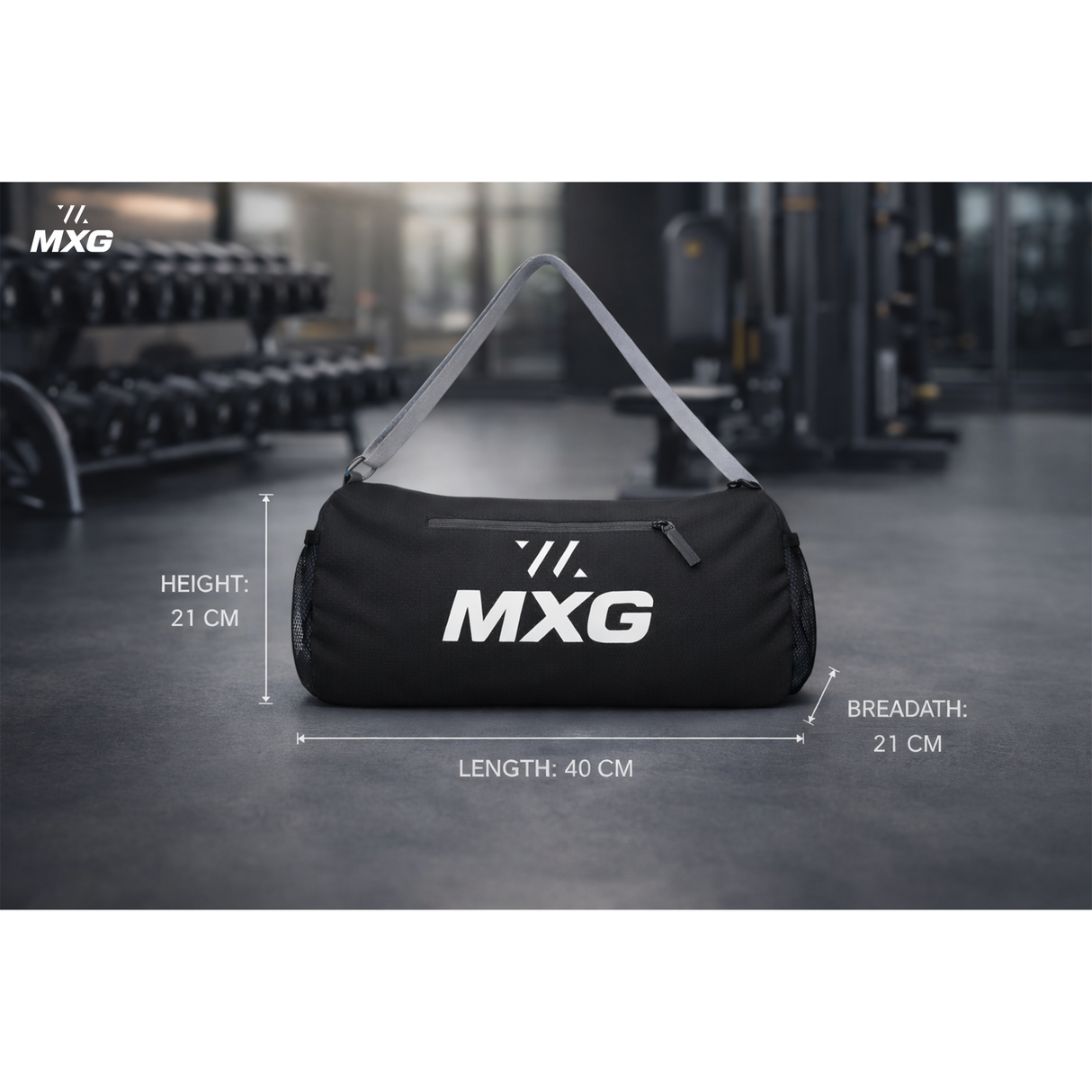 MXG FitGo X 20L Gym Bag for Men & Women | Durable Polyester Duffle Bag for Gym, Workout, Sports & Travel - Image 4 | KIBI SPORTS