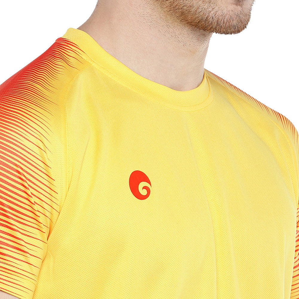 Spider 007 T Shirt Round Neck Half SL Golden Yellow